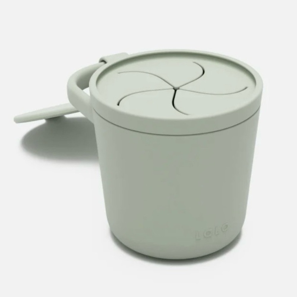 Lalo Silicone Snack Cup in Light Gray